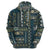 Persian Patchwork Pattern Zip Hoodie Unique Blue - Wonder Print Shop