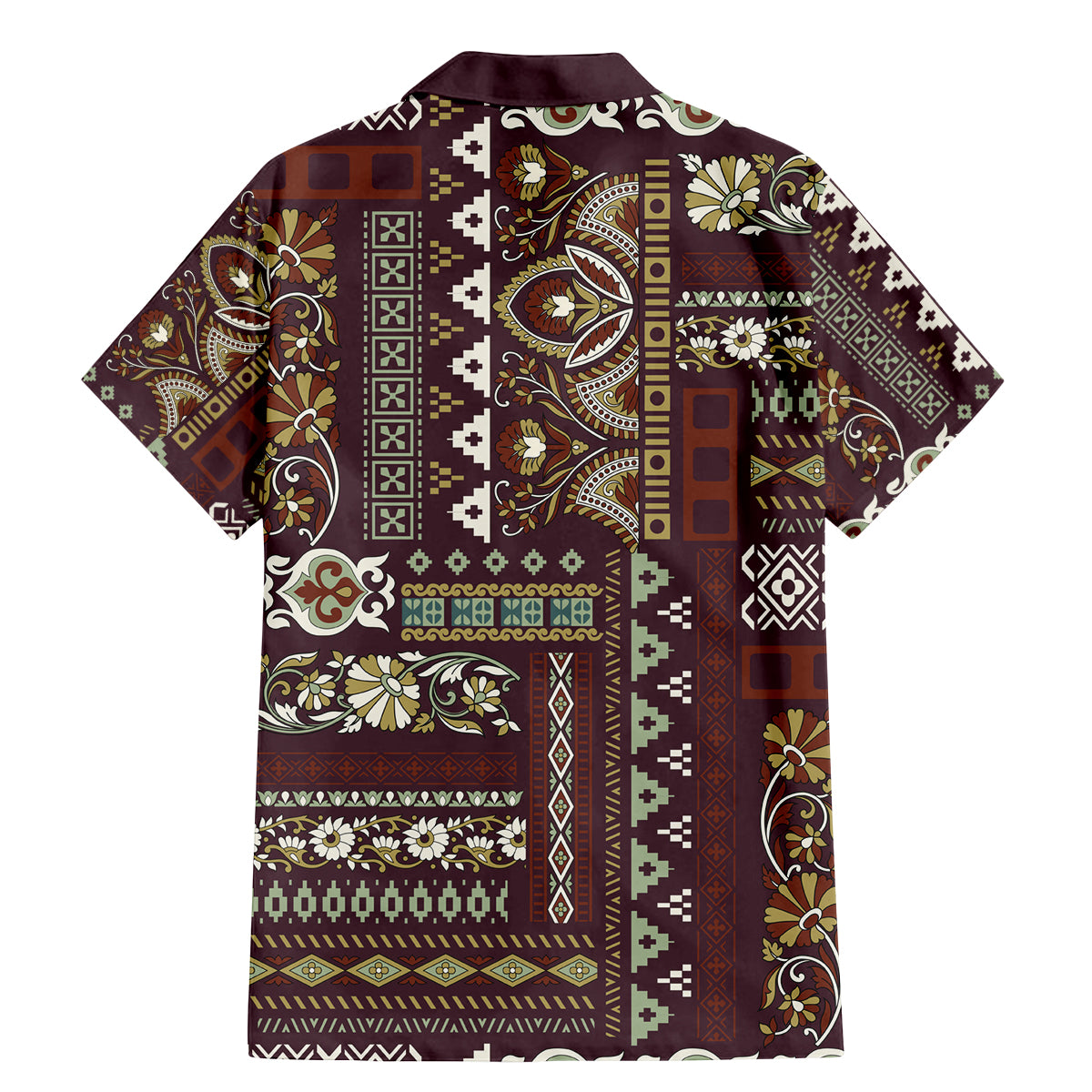Persian Patchwork Pattern Family Matching Mermaid Dress and Hawaiian Shirt Unique Brown - Wonder Print Shop
