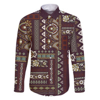 Persian Patchwork Pattern Family Matching Short Sleeve Bodycon Dress and Hawaiian Shirt Unique Brown - Wonder Print Shop