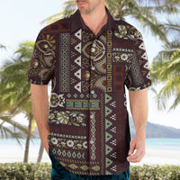 Persian Patchwork Pattern Hawaiian Shirt Unique Brown - Wonder Print Shop