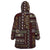 Persian Patchwork Pattern Wearable Blanket Hoodie Unique Brown - Wonder Print Shop
