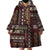 Persian Patchwork Pattern Wearable Blanket Hoodie Unique Brown - Wonder Print Shop