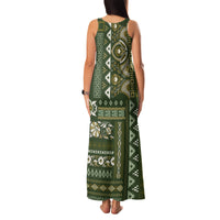 Persian Patchwork Pattern Family Matching Tank Maxi Dress and Hawaiian Shirt Unique Green - Wonder Print Shop