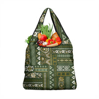 Persian Patchwork Pattern Grocery Bag Unique Green