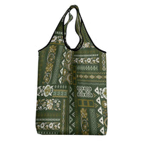 Persian Patchwork Pattern Grocery Bag Unique Green