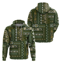 Persian Patchwork Pattern Hoodie Unique Green - Wonder Print Shop