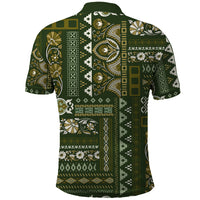 Persian Patchwork Pattern Polo Shirt Unique Green - Wonder Print Shop