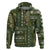 Persian Patchwork Pattern Zip Hoodie Unique Green - Wonder Print Shop