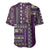 Persian Patchwork Pattern Baseball Jersey Unique Purple - Wonder Print Shop