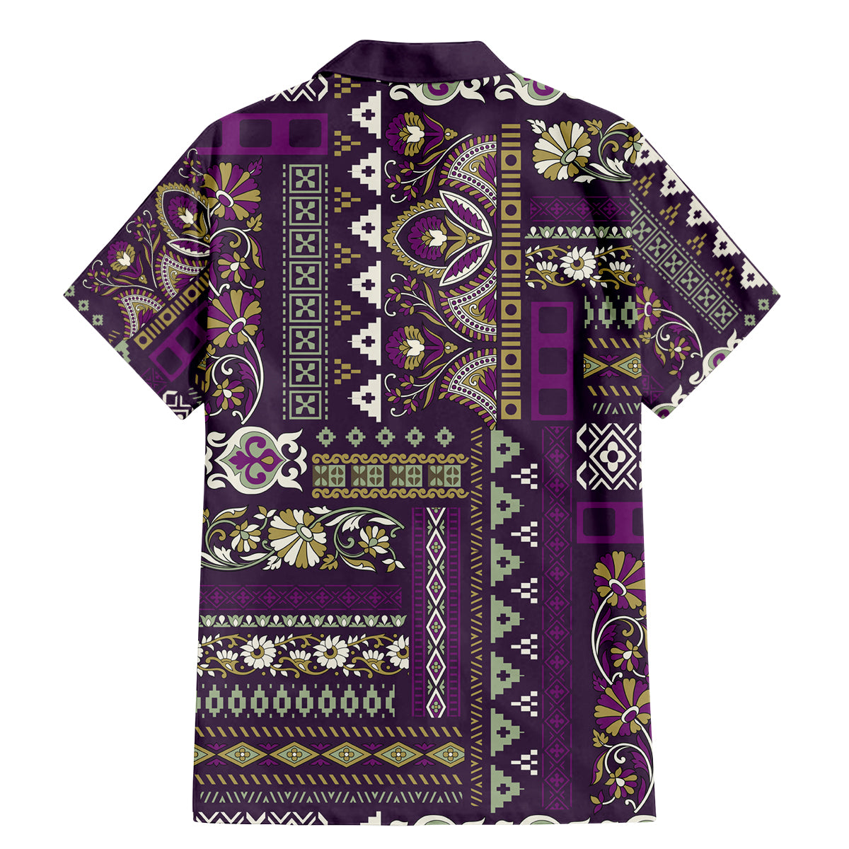 Persian Patchwork Pattern Family Matching Mermaid Dress and Hawaiian Shirt Unique Purple - Wonder Print Shop