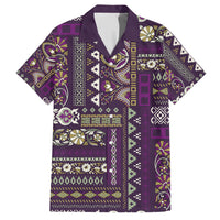 Persian Patchwork Pattern Family Matching Short Sleeve Bodycon Dress and Hawaiian Shirt Unique Purple - Wonder Print Shop