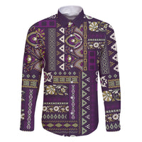 Persian Patchwork Pattern Family Matching Short Sleeve Bodycon Dress and Hawaiian Shirt Unique Purple - Wonder Print Shop