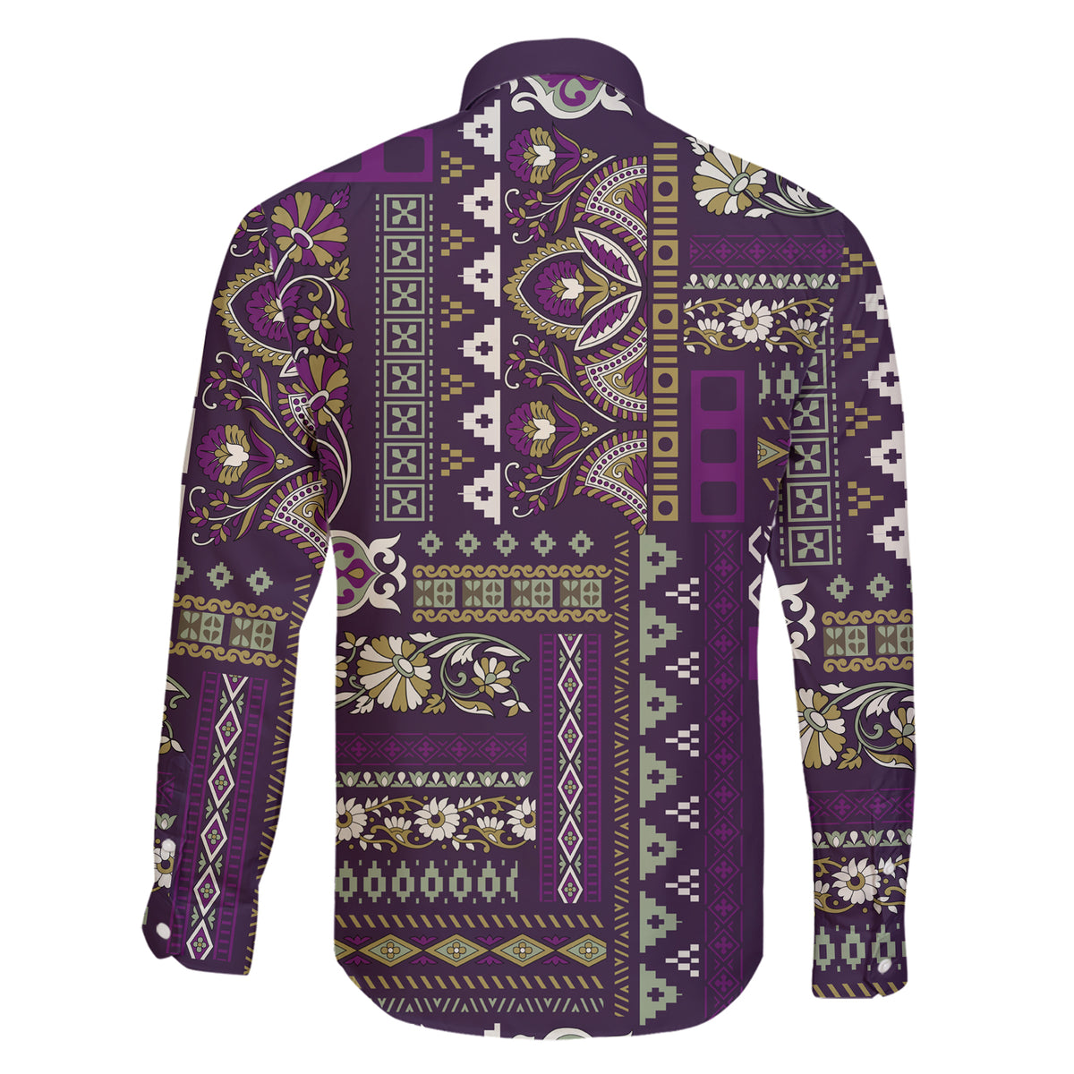 Persian Patchwork Pattern Family Matching Short Sleeve Bodycon Dress and Hawaiian Shirt Unique Purple - Wonder Print Shop
