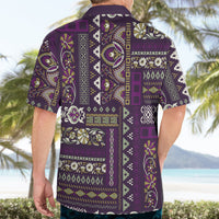 Persian Patchwork Pattern Hawaiian Shirt Unique Purple - Wonder Print Shop
