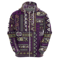 Persian Patchwork Pattern Hoodie Unique Purple - Wonder Print Shop
