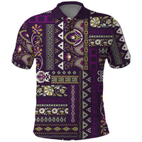Persian Patchwork Pattern Polo Shirt Unique Purple - Wonder Print Shop