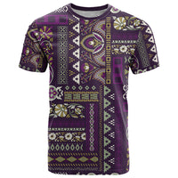 Persian Patchwork Pattern T Shirt Unique Purple - Wonder Print Shop