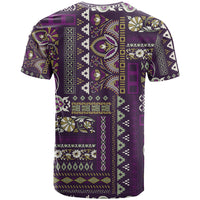 Persian Patchwork Pattern T Shirt Unique Purple - Wonder Print Shop