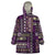 Persian Patchwork Pattern Wearable Blanket Hoodie Unique Purple - Wonder Print Shop