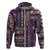 Persian Patchwork Pattern Zip Hoodie Unique Purple - Wonder Print Shop