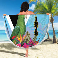 Saint Lucia Independence Day Beach Blanket Tropical Amazona Versicolor