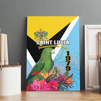 Saint Lucia Independence Day Canvas Wall Art Tropical Amazona Versicolor