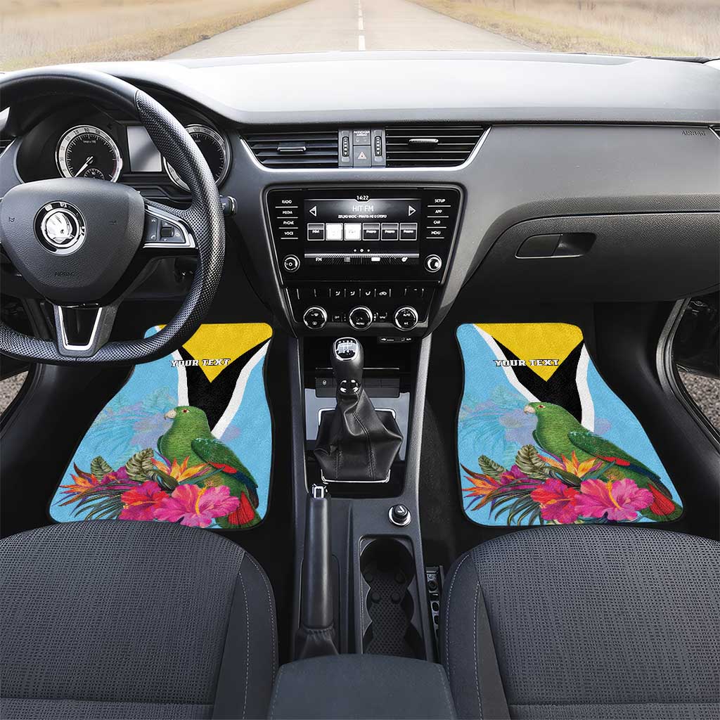 Saint Lucia Independence Day Car Mats Tropical Amazona Versicolor