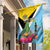 Saint Lucia Independence Day Garden Flag Tropical Amazona Versicolor