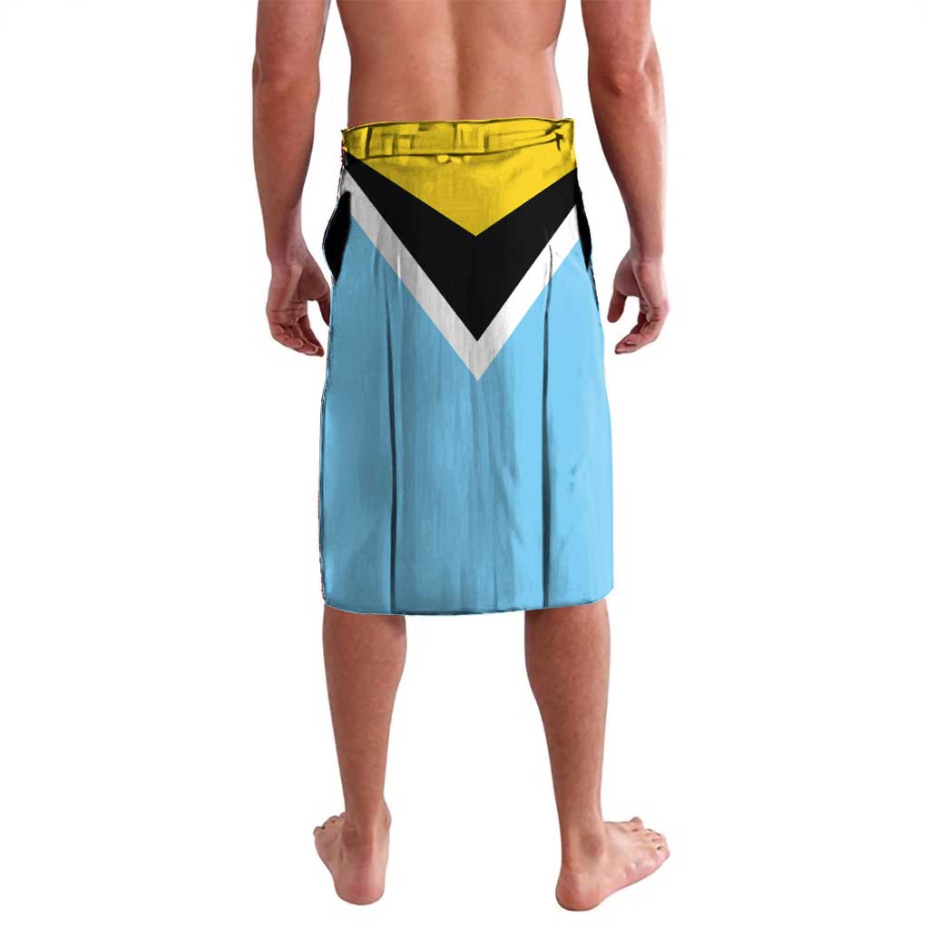 Personalized Saint Lucia Independence Day Lavalava Tropical Amazona Versicolor