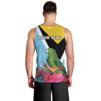 Personalized Saint Lucia Independence Day Men Tank Top Tropical Amazona Versicolor