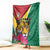 Guyana Blanket Jaguar Tropical Flowers