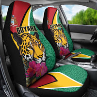 Guyana Car Seat Cover Jaguar Tropical Flowers