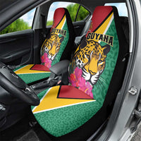 Guyana Car Seat Cover Jaguar Tropical Flowers