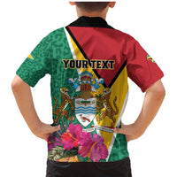Personalized Guyana Family Matching Mermaid Dress and Hawaiian Shirt Jaguar Tropical Flowers
