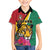 Personalized Guyana Family Matching Short Sleeve Bodycon Dress and Hawaiian Shirt Jaguar Tropical Flowers