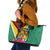 Guyana Leather Tote Bag Jaguar Tropical Flowers