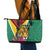 Guyana Leather Tote Bag Jaguar Tropical Flowers