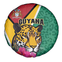 Guyana Spare Tire Cover Jaguar Tropical Flowers - Wonder Print Shop