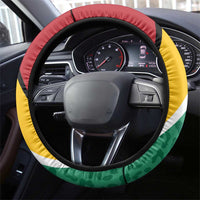 Guyana Steering Wheel Cover Jaguar Tropical Flowers - Wonder Print Shop