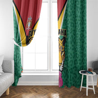 Guyana Window Curtain Jaguar Tropical Flowers - Wonder Print Shop