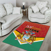 Guyana 55th Republic Anniversary Area Rug Flag Style