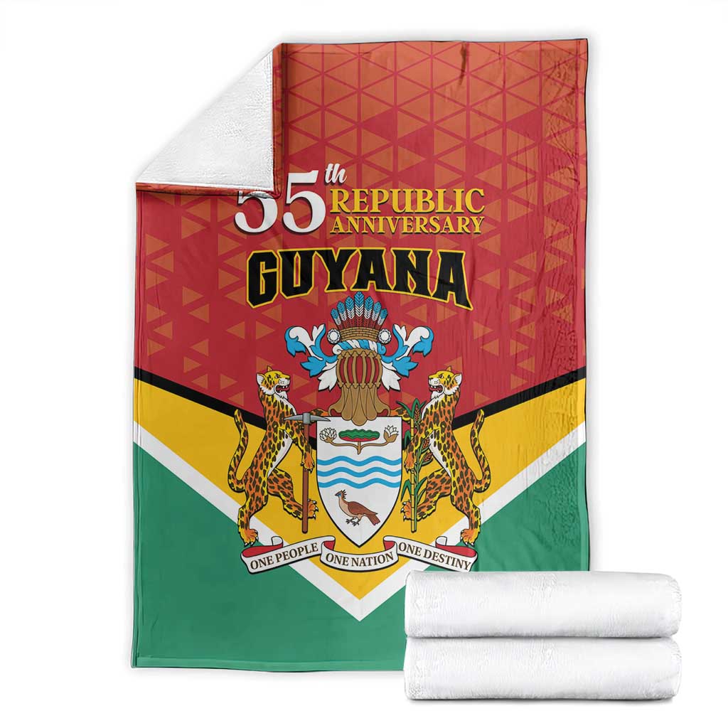 Guyana 55th Republic Anniversary Blanket Flag Style