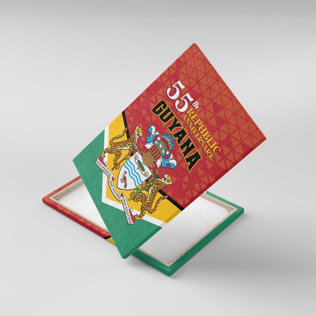 Guyana 55th Republic Anniversary Canvas Wall Art Flag Style