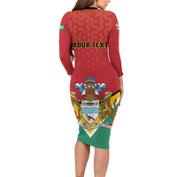 Personalized Guyana 55th Republic Anniversary Family Matching Long Sleeve Bodycon Dress and Hawaiian Shirt Flag Style