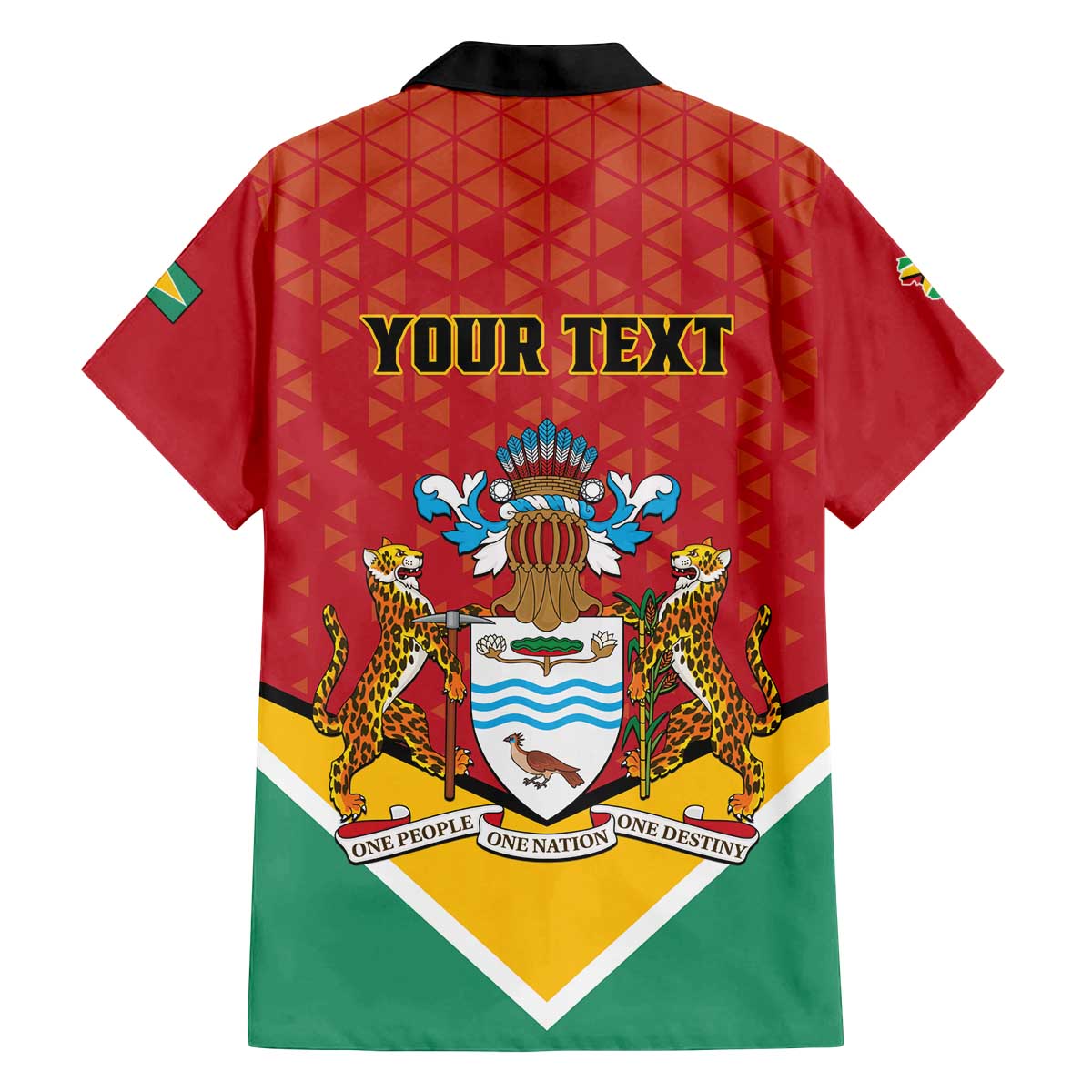 Personalized Guyana 55th Republic Anniversary Family Matching Off The Shoulder Long Sleeve Dress and Hawaiian Shirt Flag Style