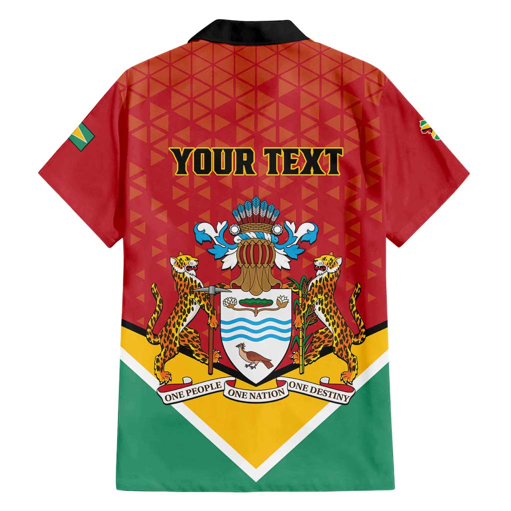 Personalized Guyana 55th Republic Anniversary Family Matching Off Shoulder Maxi Dress and Hawaiian Shirt Flag Style