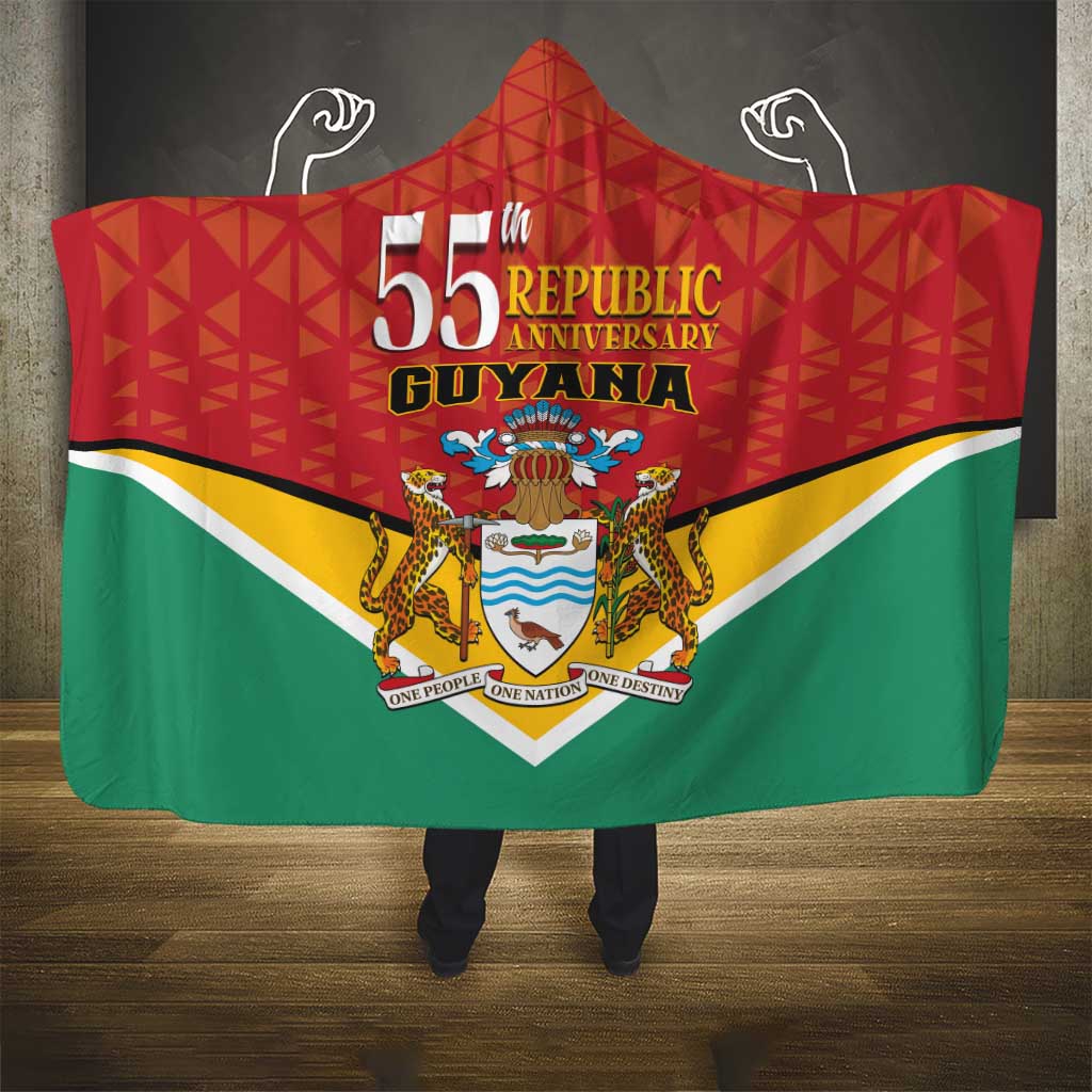 Guyana 55th Republic Anniversary Hooded Blanket Flag Style