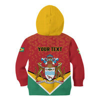 Personalized Guyana 55th Republic Anniversary Kid Hoodie Flag Style