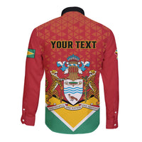 Personalized Guyana 55th Republic Anniversary Long Sleeve Button Shirt Flag Style