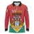 Personalized Guyana 55th Republic Anniversary Long Sleeve Polo Shirt Flag Style